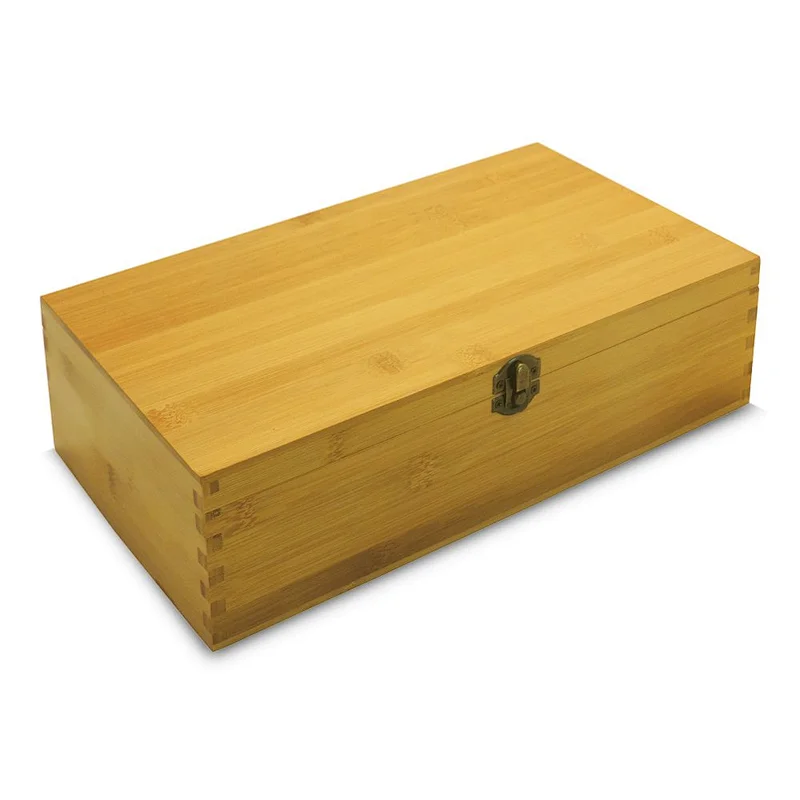 Rustic personalized customized cheap  Multikeep Adjustable Tea Box 128 Tea Bag Storage Organizer Bamboo Latching Lid (Blank Lid)