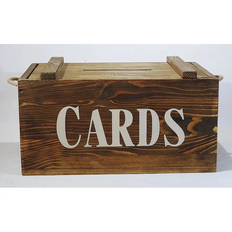 Rustic Wooden Wedding Card Post Box Vintage Crate Mail Box wood card holder custom wedding card holder