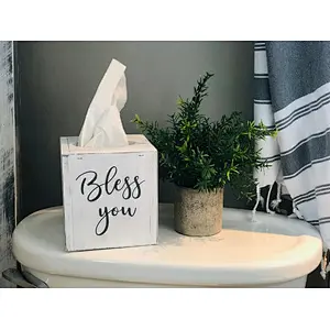 Wood box, Shabby chic,Wooden organizer boxes for crafts, tissue box cover