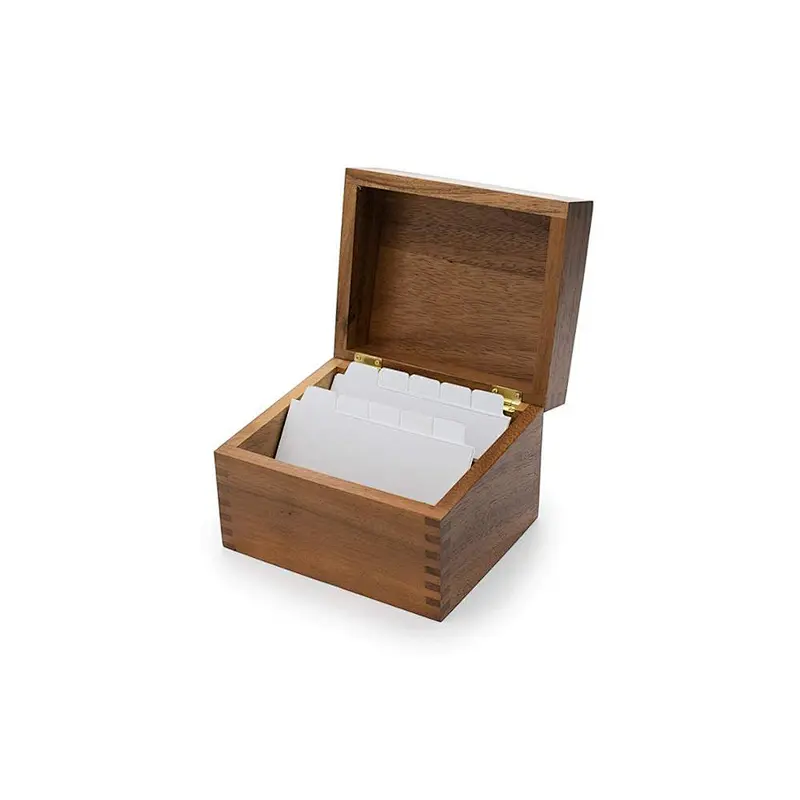 Saugatuck Wood Recipe Box  Pin Wood