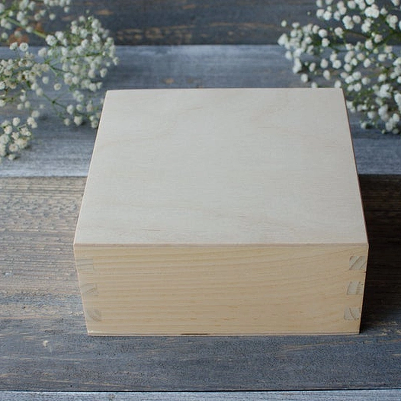 Big unfinished wooden box from natural wood, great for decoupage 2020