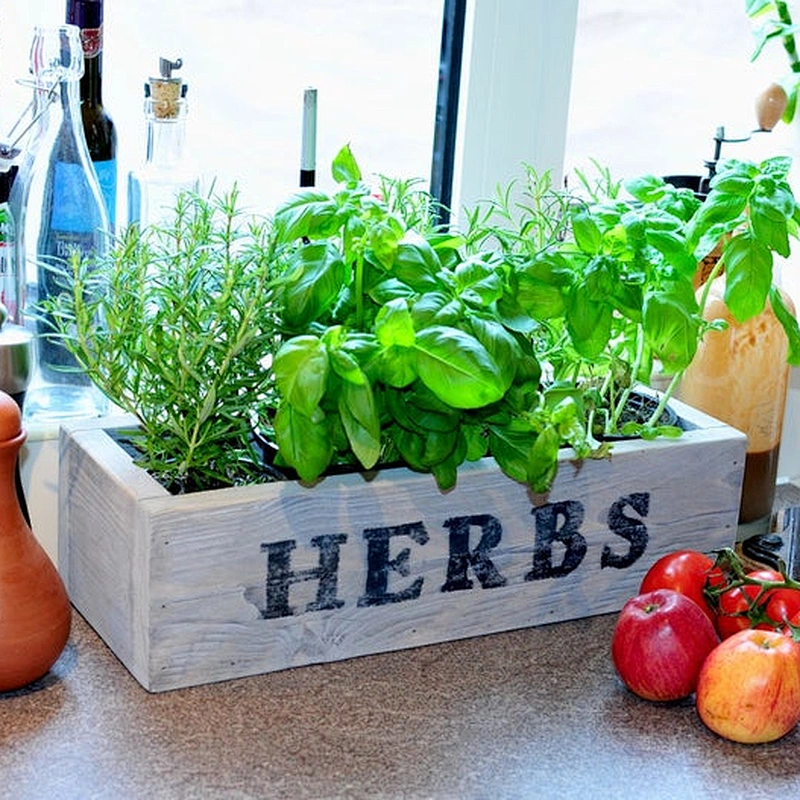 Wooden Herbs Box