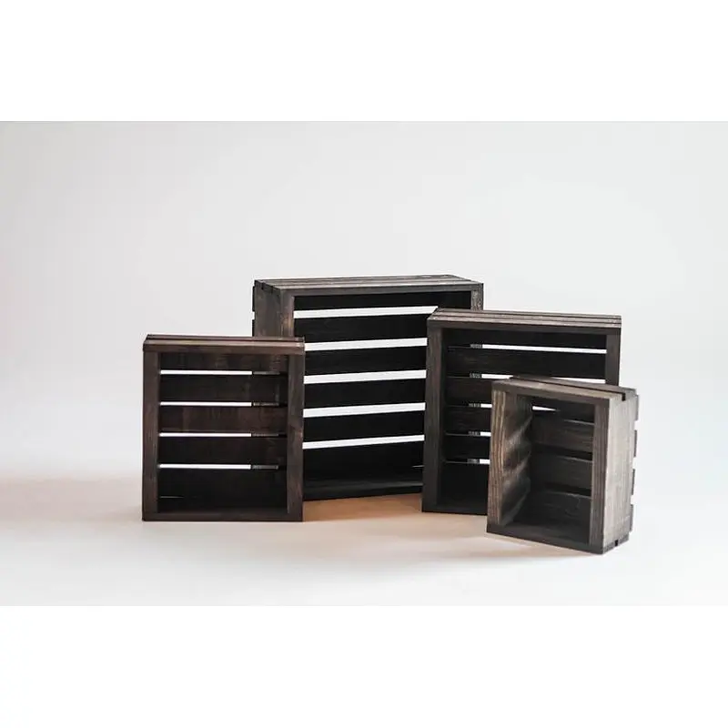 Unfinished stroge Wood crate wooden box custom wooden crates