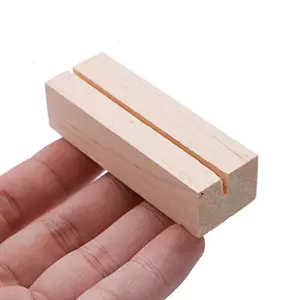 Wood Base Business Wooden Menu Holder Table Card Holder Postcard Photo Picture Display Stand forHome Party Office Decoration