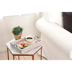 Vintage Rustic Design Storage Tray Wooden Serving Trays Wooden Trays For Decoration Wood Dinner Plate Tray Bread Wooden Ottoman