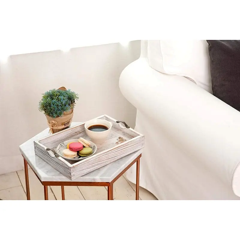 Vintage Rustic Design Storage Tray Wooden Serving Trays Wooden Trays For Decoration Wood Dinner Plate Tray Bread Wooden Ottoman