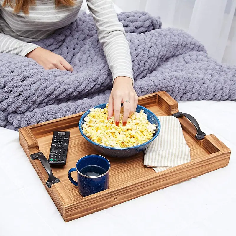 Small Wood Tray Farmhouse Decor Table Decor wooden tray  wooden  Tray  Breakfast In Bed