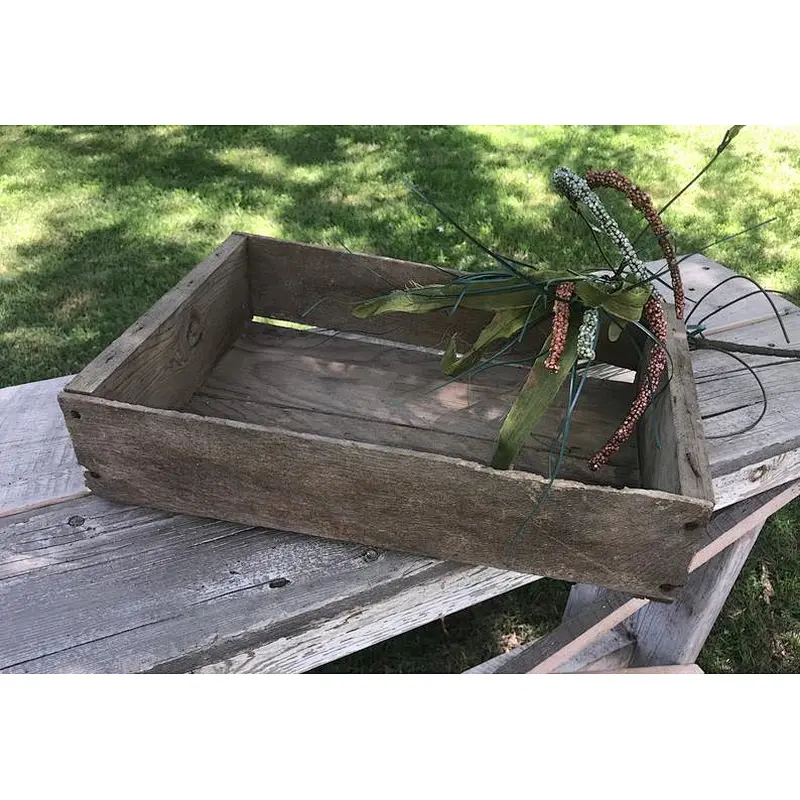 Primitive Wood Shallow Cratewooden trays and boxeswooden boxes manufacturersunfinished wood crates wholesale wood crate old
