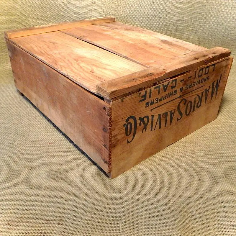 Vintage  Produce Santa Clara Growers wood box