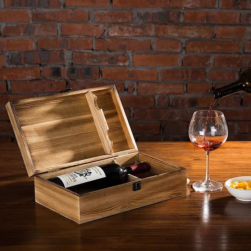 Box wooden wine small wooden  jewelry box wood jewelry box custom logo