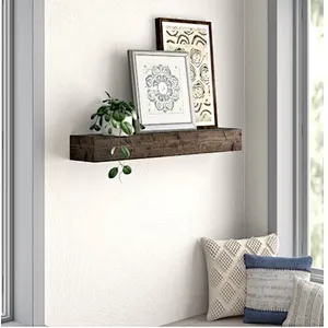 2020 Custom Wood Wall Oval Shelf wooden Wall mount shelf Wall mounted storage shelf