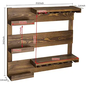 Wine shelf wooden wall mounted shelf wall floating