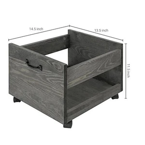 Vintage Rolling Vinyl Record Storage Crate Box, Storage Box