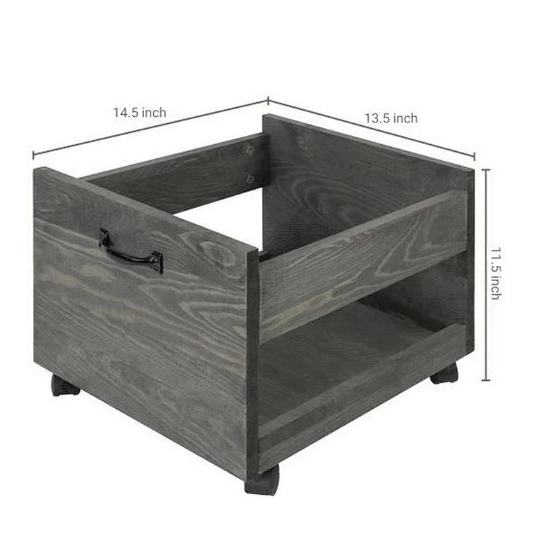 Vintage Rolling Vinyl Record Storage Crate Box, Storage Box
