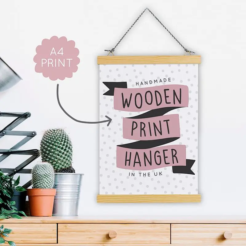 A4 A5 A3 Multi size listing Print Hanger custom Blank wood sign unfinished wood sign
