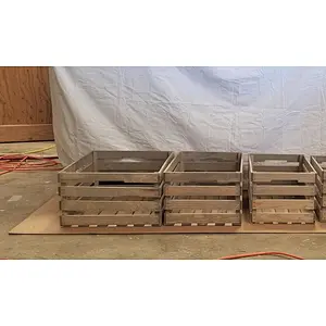 Nested Wood Crates - 3 piece, Medium, Large, X-Large, Rustic Stain or Unfinished, Storage, Decoration