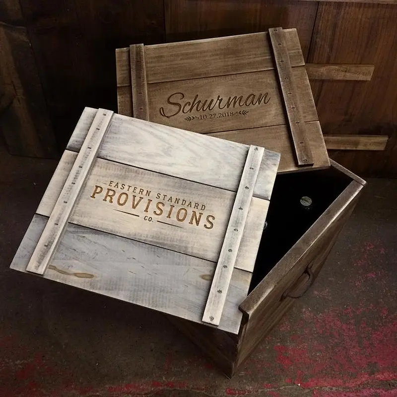 Personalized Blanket and Toy Storage wooden  Box