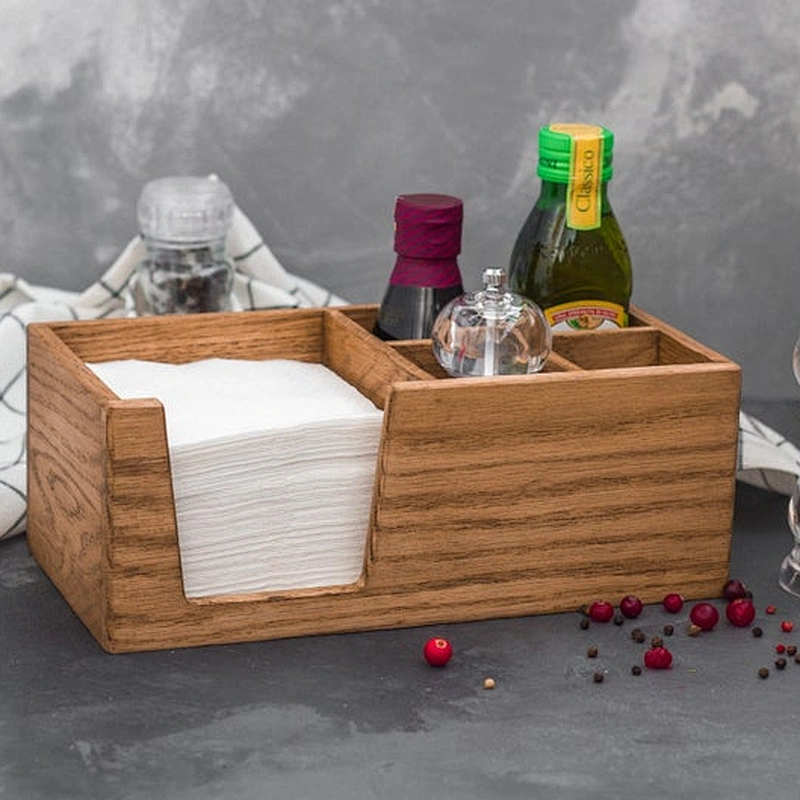 Personalized napkin holder Salt and pepper caddy with napkin holder