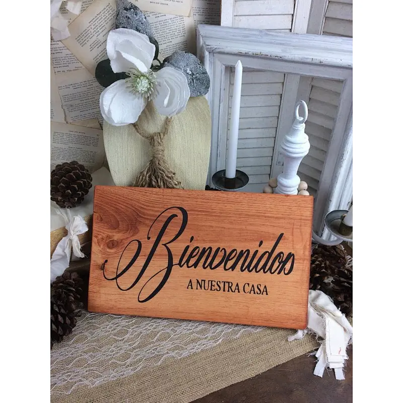Home decoration walls billboards Wooden sign Welcome sign