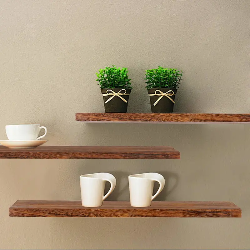 Custom Rustic Wooden Floating Shelves wooden wall-mounted shelf wooden wall shelf shelves wood wall