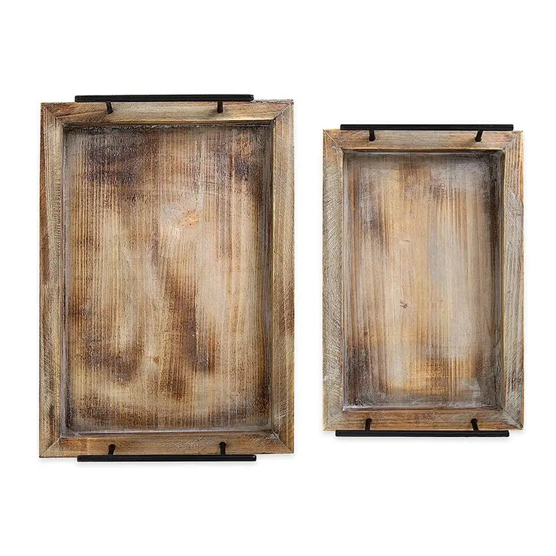 Cheapest Country Rustic Wood Coffee Tray