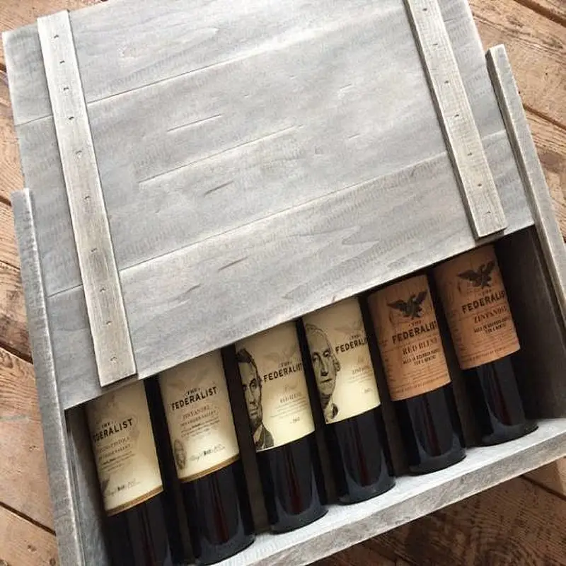 Twelve Bottle Personalized Wooden Wine Gift Box