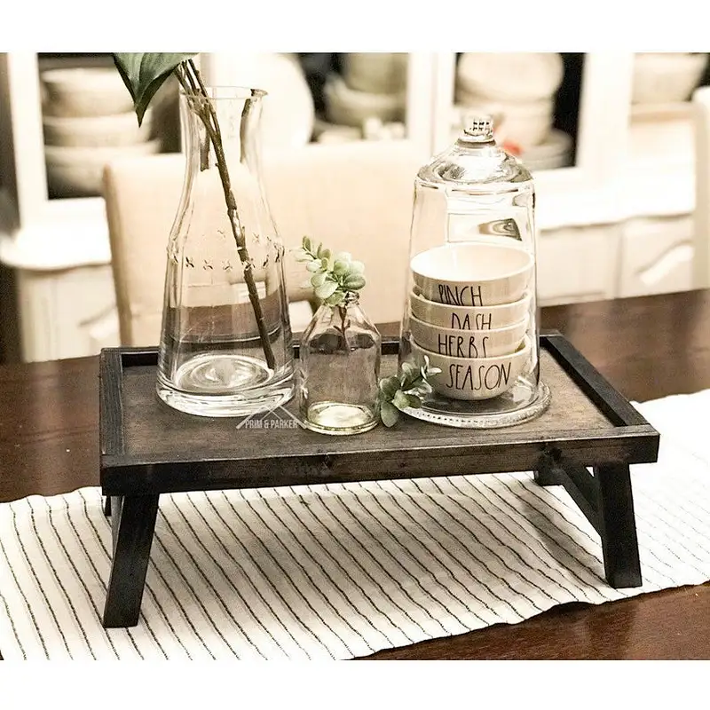 Serving TRAY -Wood Stand, Modern Farmhouse Decor, Bed in Breakfast Tray