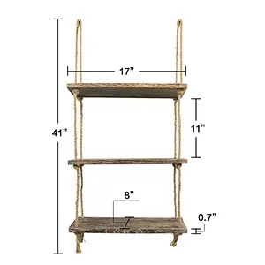 Triangle Hanging Shelf.Wall Decor-Knick Knack Shelf Rustic Home Decor.Dorm Room Decor-Decorative Wall Hanging Shelf