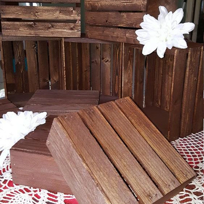 rustic wooden crates