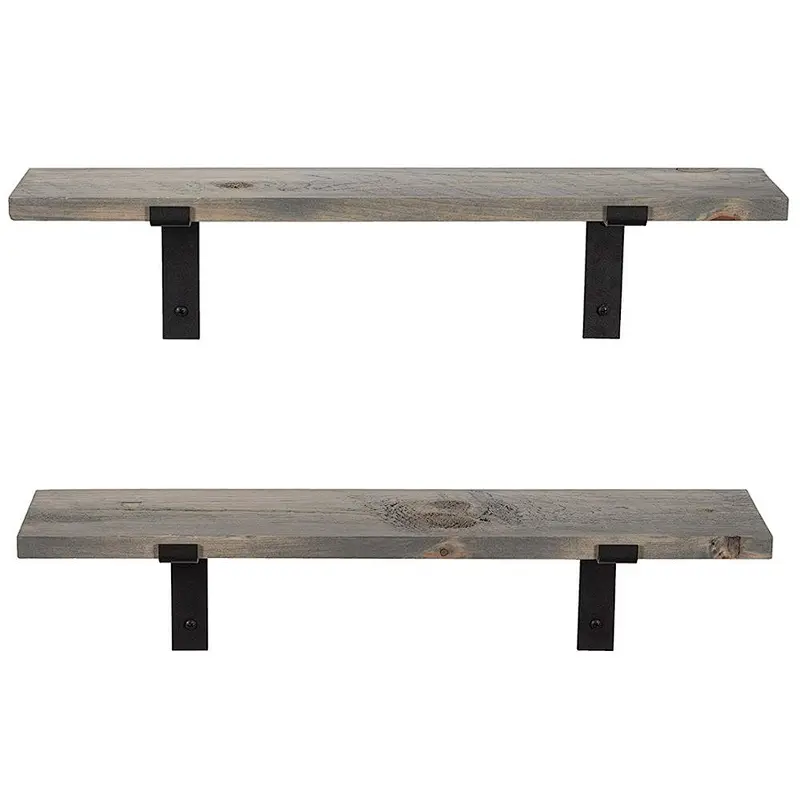 Imperative Decor Rustic Wood Floating Shelves Wall Mounted Storage Shelf with L Bracketsfloating shelves wall ropecorner wall