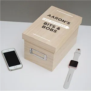 Small Wood Father's Day Keepsake File Box