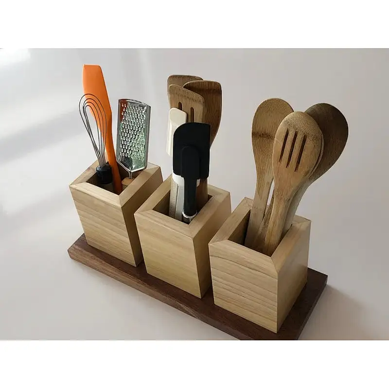 Wood Decor - Wood Home Decor - Kitchen holder,, Handmade Solid Wood, Modern, wooden box