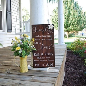 Rustic Wedding Sign Painted On Wood