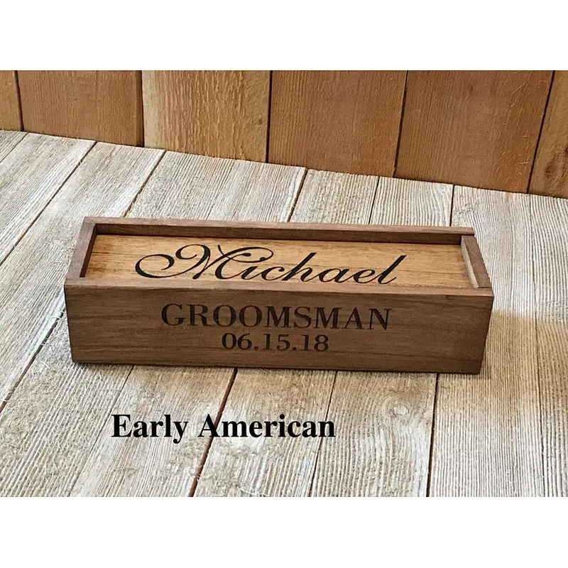 Whiskey Cigar Box Groomsmen Laser Engraved Gift Wood Box Best Man Whiskey Cigar Box, Laser Engraved