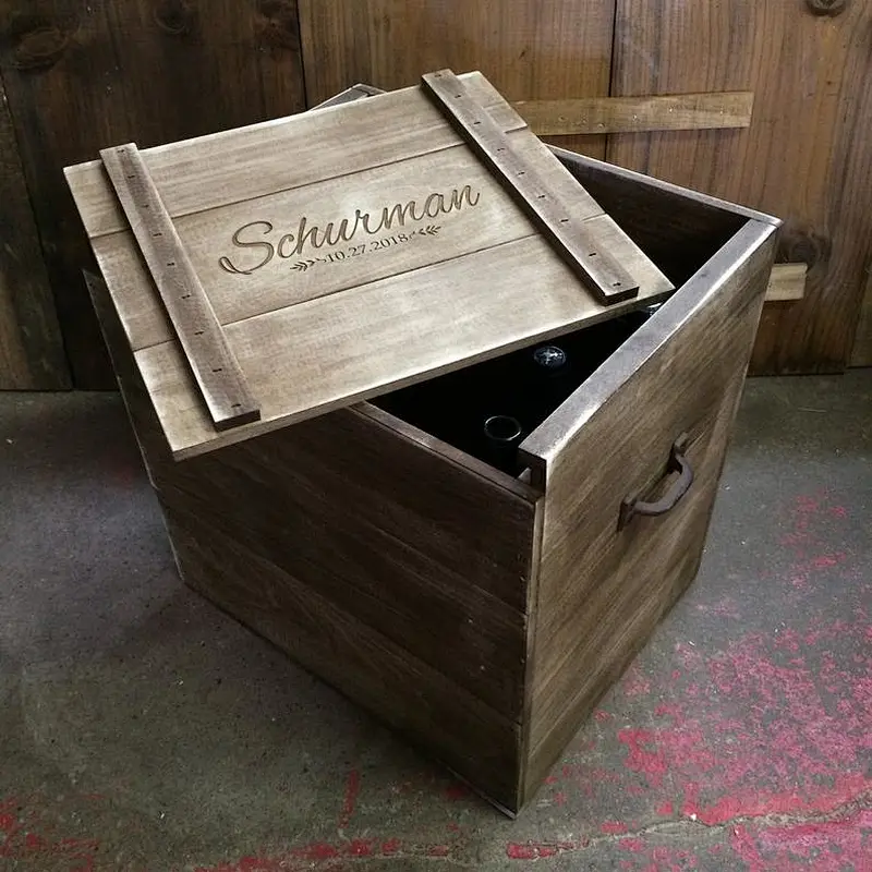 Personalized Blanket and Toy Storage wooden  Box