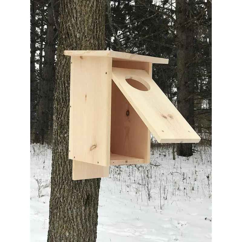 Wood duck house nesting box durable wooden bird house