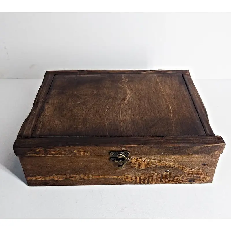 Divided Storage Case, Rustic Wooden Box with 5 Sections,  Unique Jewelry Boxes,
