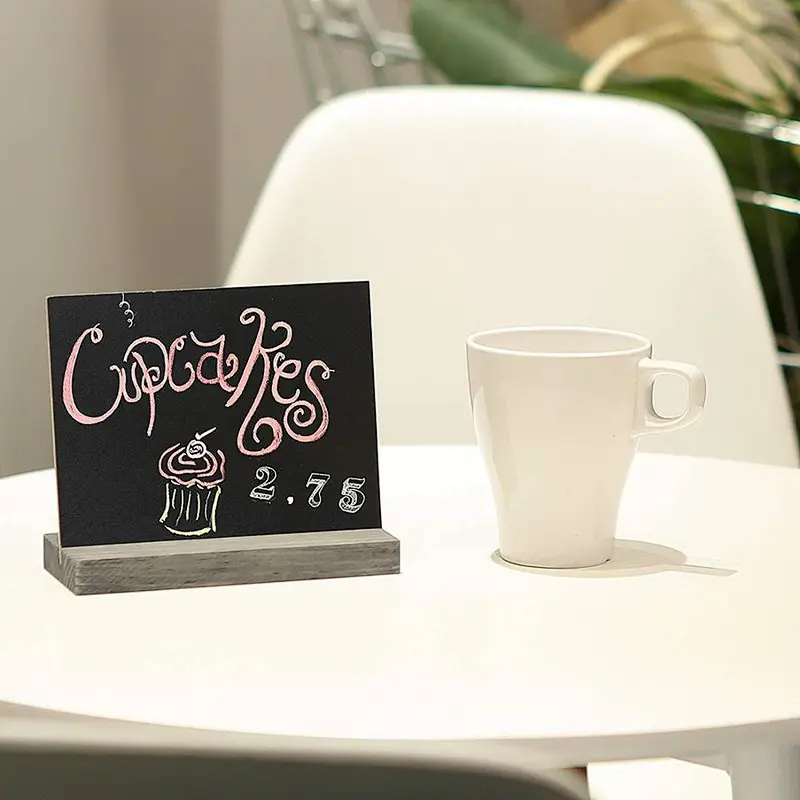 Rustic Chalk Board Sign with Wood Stand for Wedding Decorations Signs Labels