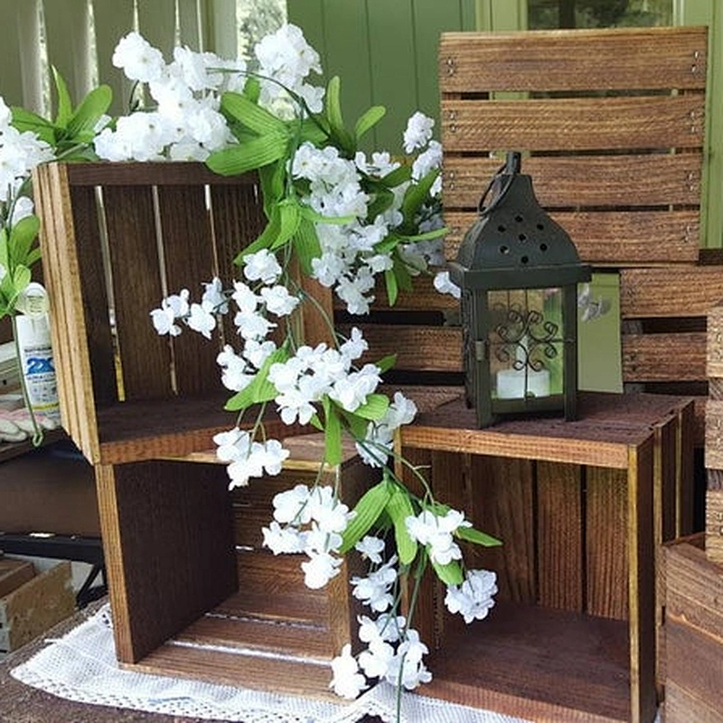 rustic wooden crates