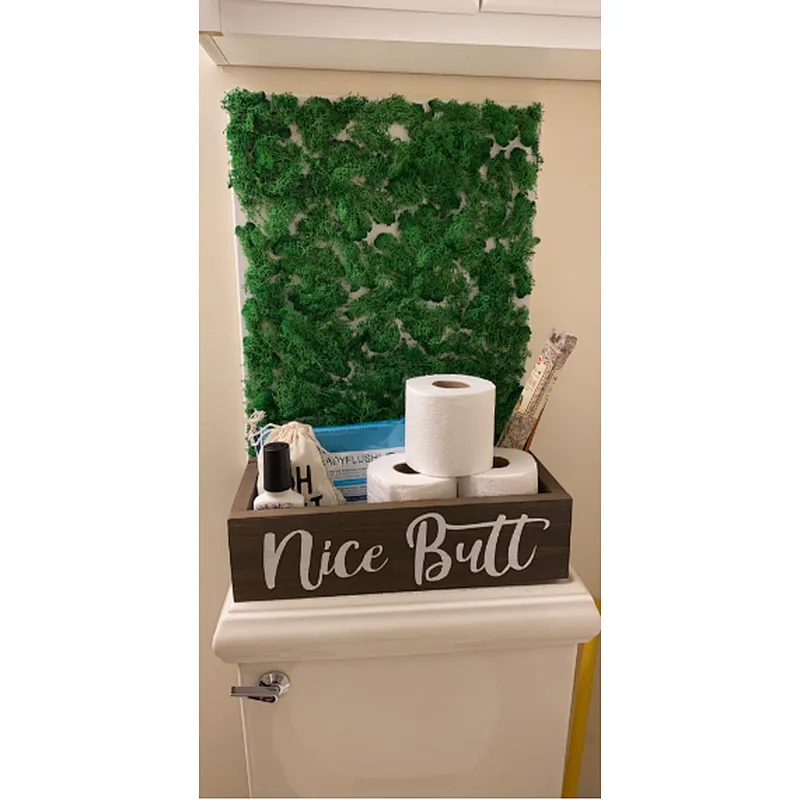 Nice Butt Bathroom Box Toilet Storage Box Toilet Paper Storage Back of Toilet Box