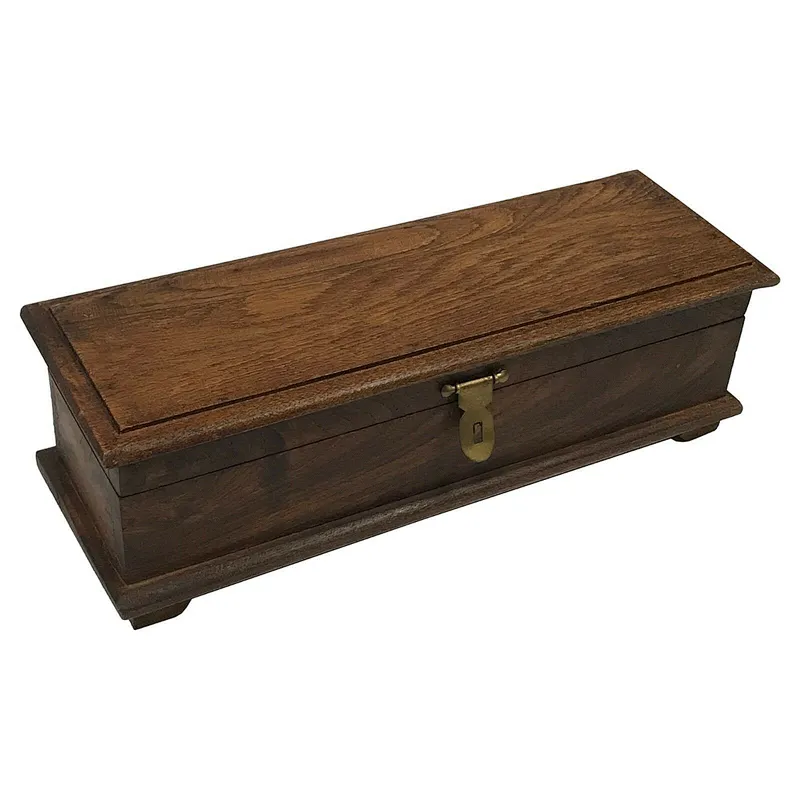 Wood Vintage Portable Writing Pen Box