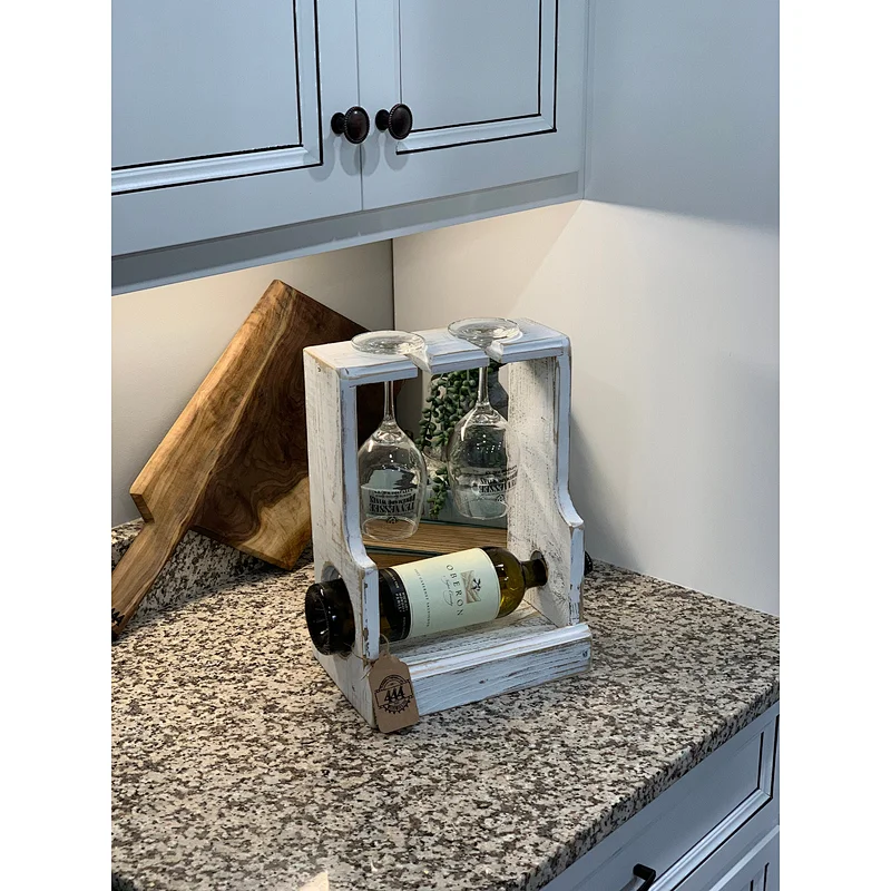 Wooden box- Wine Bottle tote- Wine Gift, Bar Decor