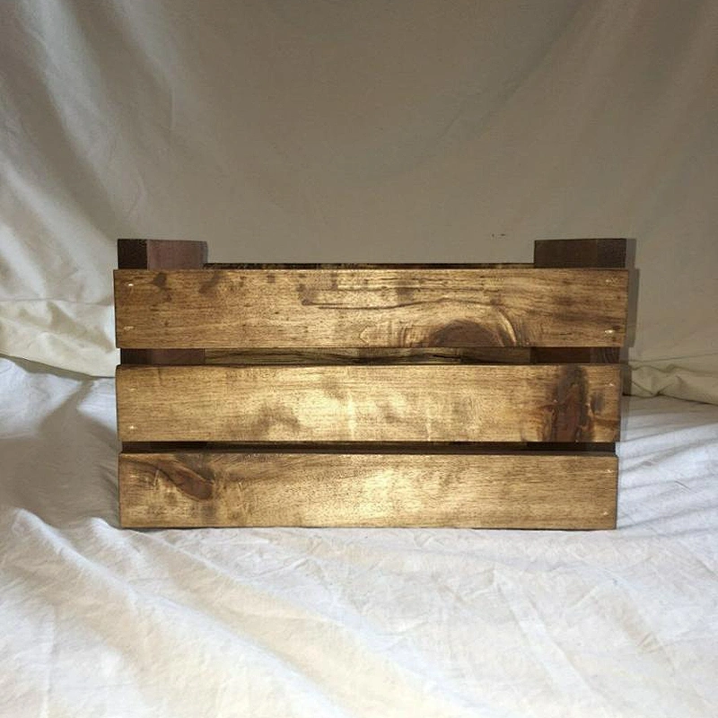 Vinyl Record Storage Wood Crate