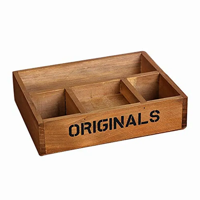 Storage Holder Desktop Wooden Container Storage Box Wooden Case Household Supplies Decorative