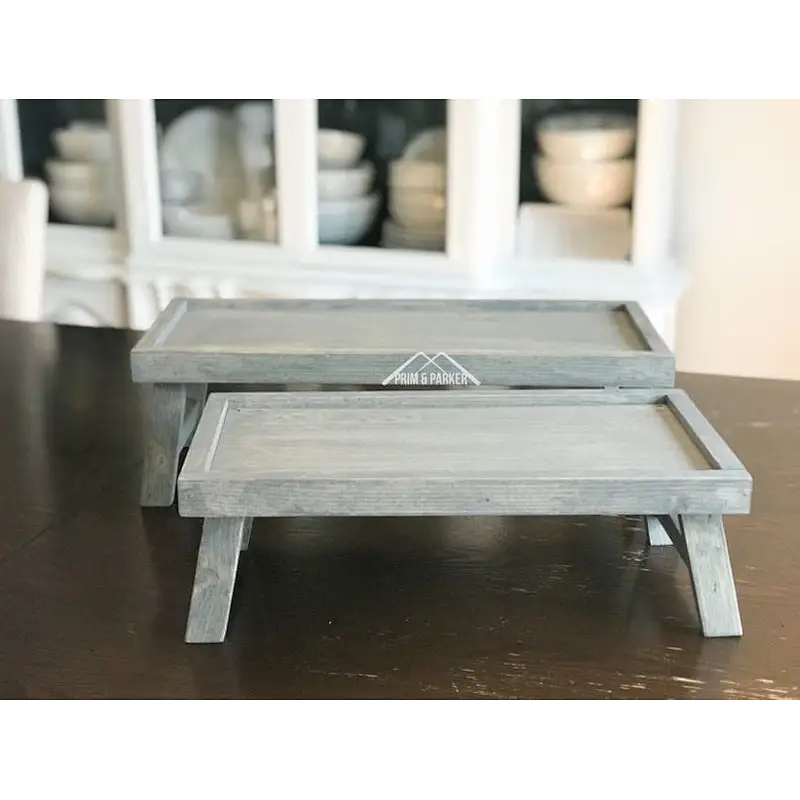 Serving TRAY -Wood Stand, Modern Farmhouse Decor, Bed in Breakfast Tray