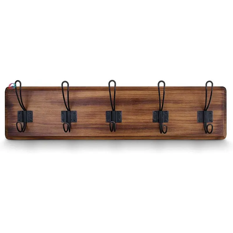 Country style coat hanger wall hanging coat hook, with 2 DIY decorative entrance coat hanger rack 2020