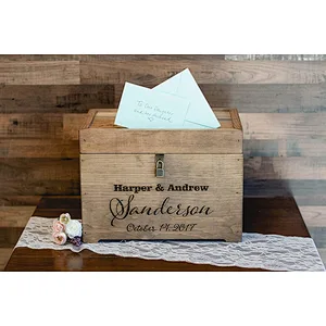 Wedding Card Holder - Personalized Wedding Keepsake Box - Love Letter Box