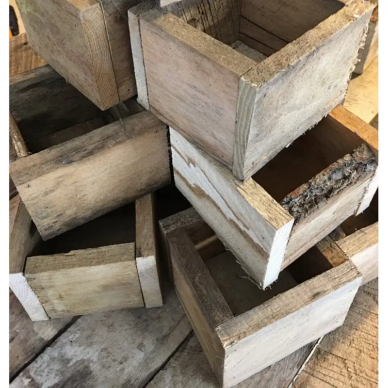 10 small wooden boxes to use as bathroom country decor, country wedding decor, wood planter box,