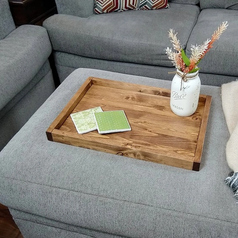 Extra Large Ottoman trays making fantastic trays for wood tray