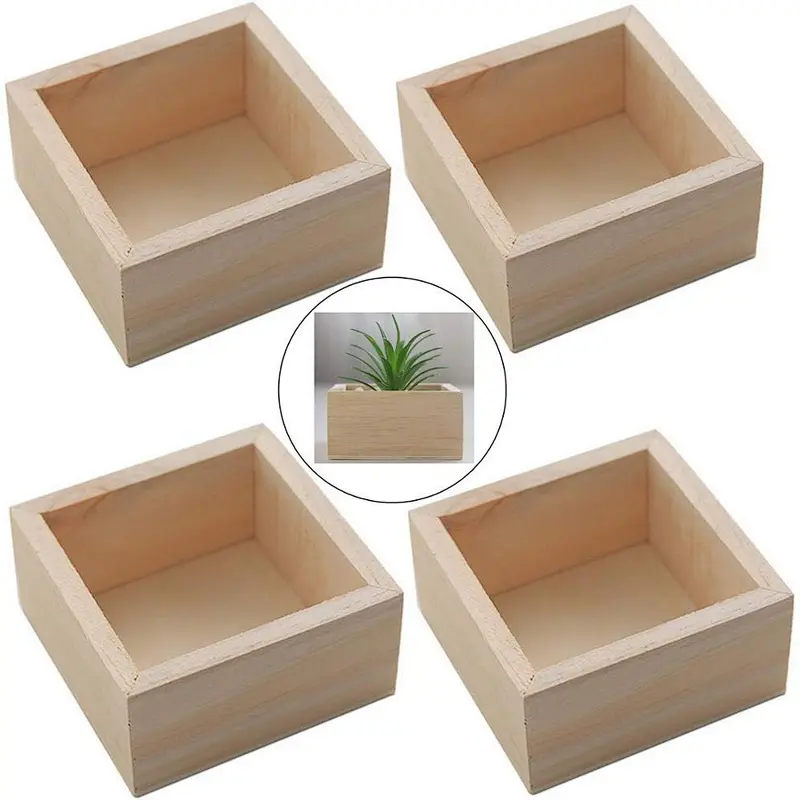 Wooden Treasure Boxes with Locking Clasp Mini Treasure Chest for Party Favors DIY Projects Home Decor Props
